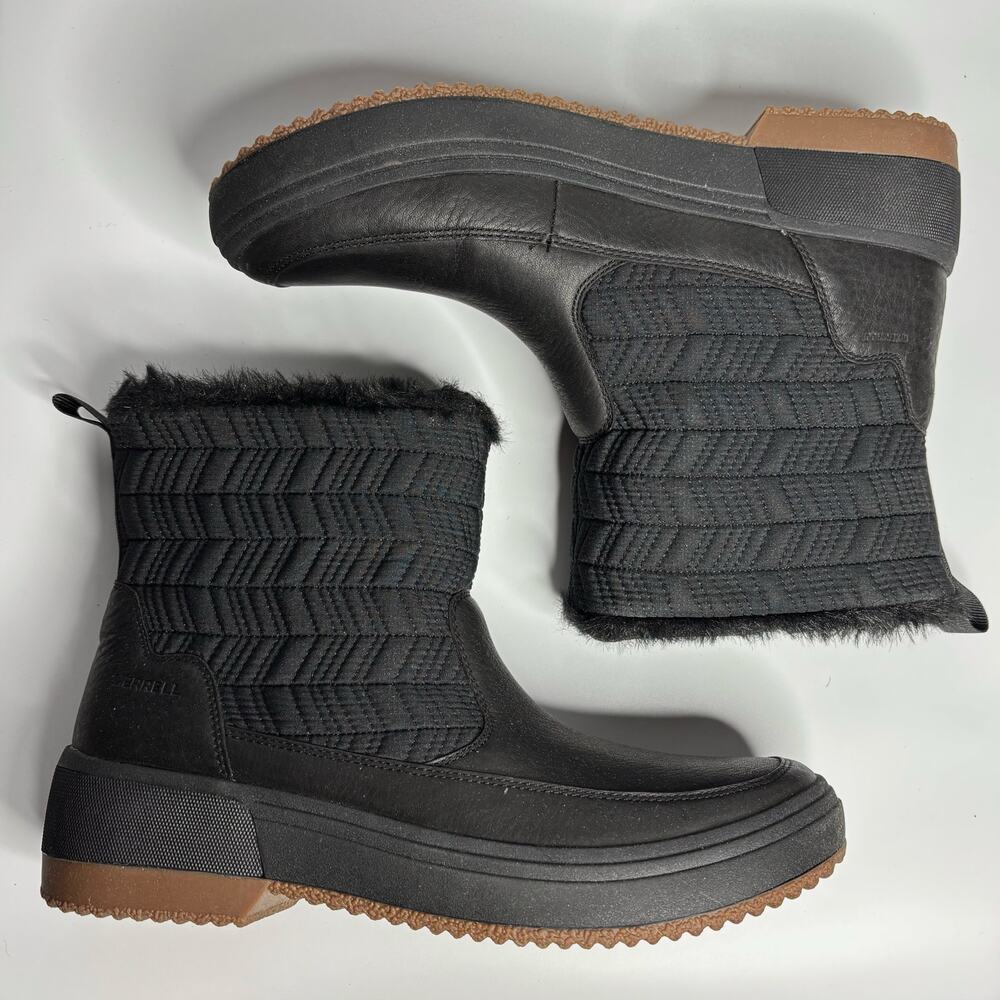 Merrell Haven Bluff Polar Waterproof Boots in Black - Picture 7 of 9